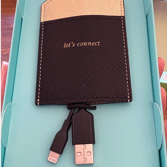 Kate Spade New York Portable Charger Lightning Cable - Lets Connect New - Picture 1 of 7